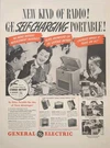 1941 Ge Self Charging Portable Radio Print Ad, Unique Pre WW2 Product. Fixed Price $9.69.