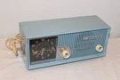 Motorola 5C13B Blue Am Clock Radio - Tube 1959. Fixed Price $63.75.