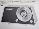 Motorola A25W Radio Photofact. Fixed Price $6.50.