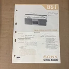 Sony CFS-7 Stereo Radio Cassette Original Service Manual. Fixed Price $10.46.