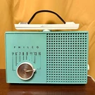 Working Philco G681-124 Scantenna Teal Atomic Mid Century Modern Vintage Am Radi. Fixed Price $295.00.