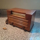 Vintage 1940S General Electric L-513 Wood Ingraham Tube Radio Untested. Fixed Price $57.50.