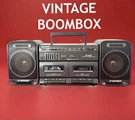 Vintage 22 Inch Boombox! Radio & Dual Cassette Player/recorder Sharp WF-A500. Fixed Price $79.00.