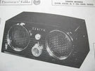 Zenith Z511R, Z512F, Z512G, & Z512Y Radio Photofact. Fixed Price $6.50.