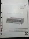 Nikko FAM-14 Tuner Service Manual Original. Fixed Price $29.99.