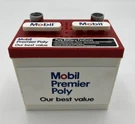 Red White Blue Mobil Oil Premier Poly 9 Volt Mini Battery Radio Works. Fixed Price $49.95.