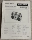 SANYO.SEP/82/ 9830K Portable Stereo Radio Cassette Recorder Service Manual. Fixed Price $20.00.
