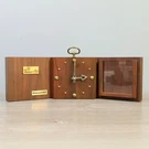 1977 Ford Motorcraft Pacesetter Club Award Desk Clock Walnut Brass Jostens. Fixed Price $99.99.