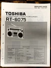 Toshiba RT-6075 Radio Cassette Service Manual *original*. Fixed Price $19.97.