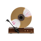 Fuse Gld Vertical Vinyl Record Player W/o Speakers, Bluetooth, Wood - Gold Trim. Fixed Price $299.99.
