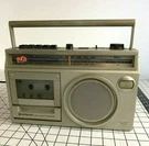 Vintage Hitachi TRK-5350H Stereo Portable Boombox Radio 70S 80S Mid Century Musi. Fixed Price $94.34.